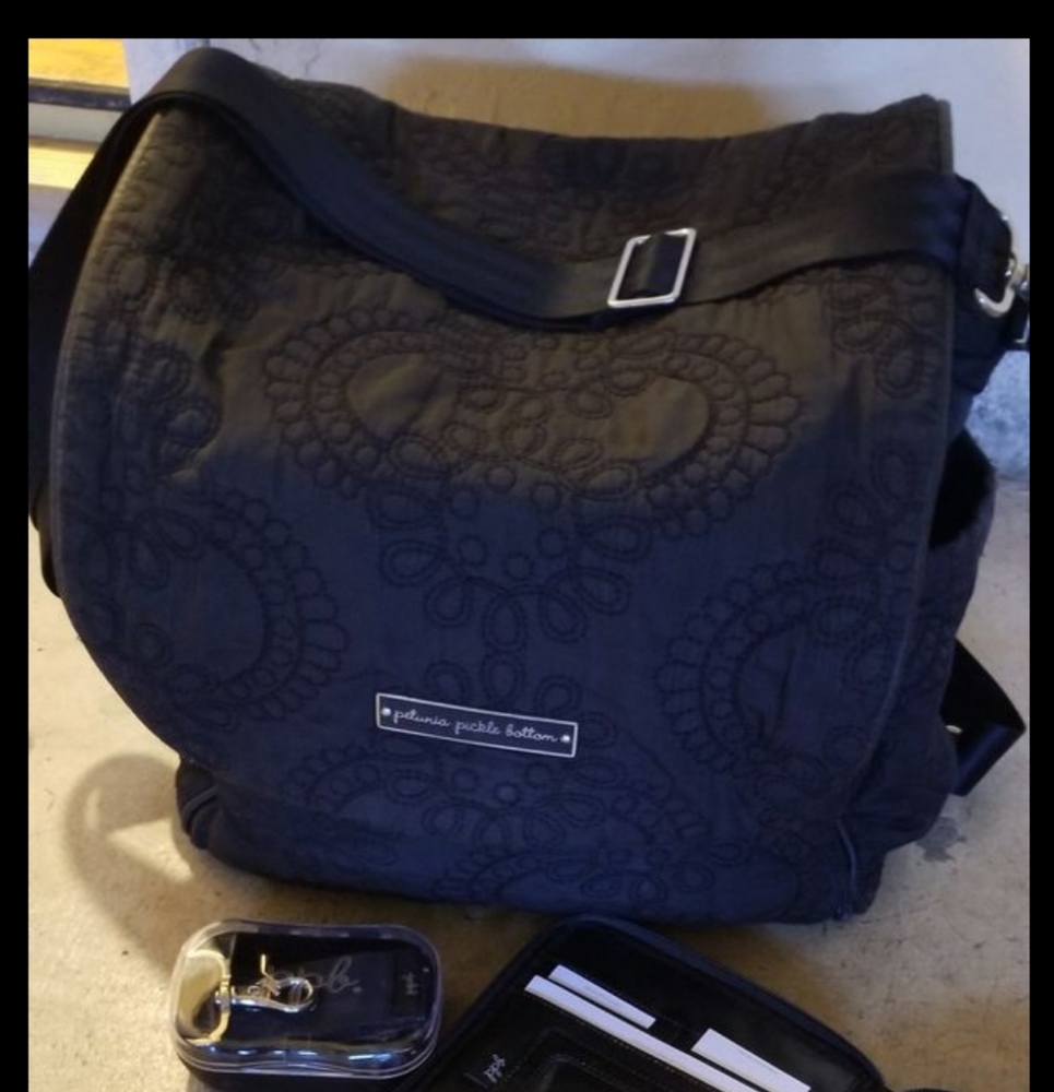 Petunia Pickle Bottom black diaper bag